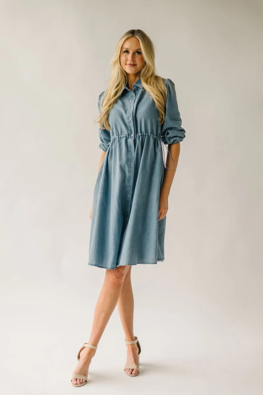 Piper & Scoot Women's Medium Blue Denim Dress - The Kylen Style