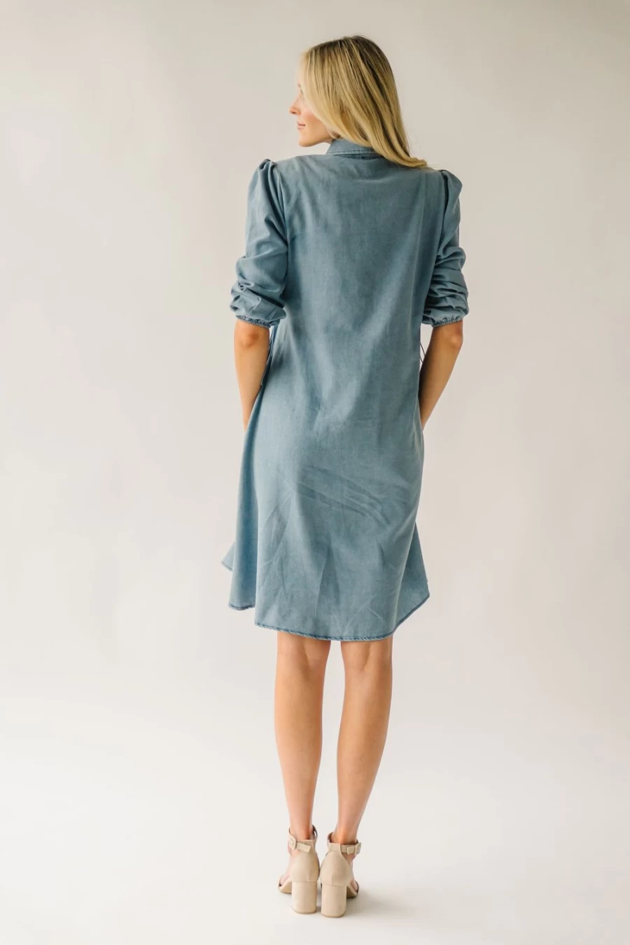 Piper & Scoot Women's Medium Blue Denim Dress - The Kylen Style