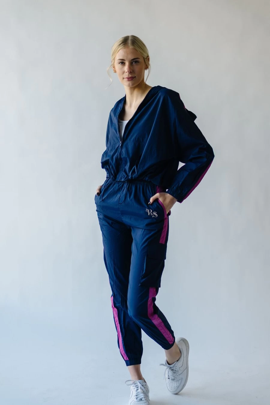 Piper & Scoot Women's Lipa Navy Windbreaker Pants for Comfort & Style