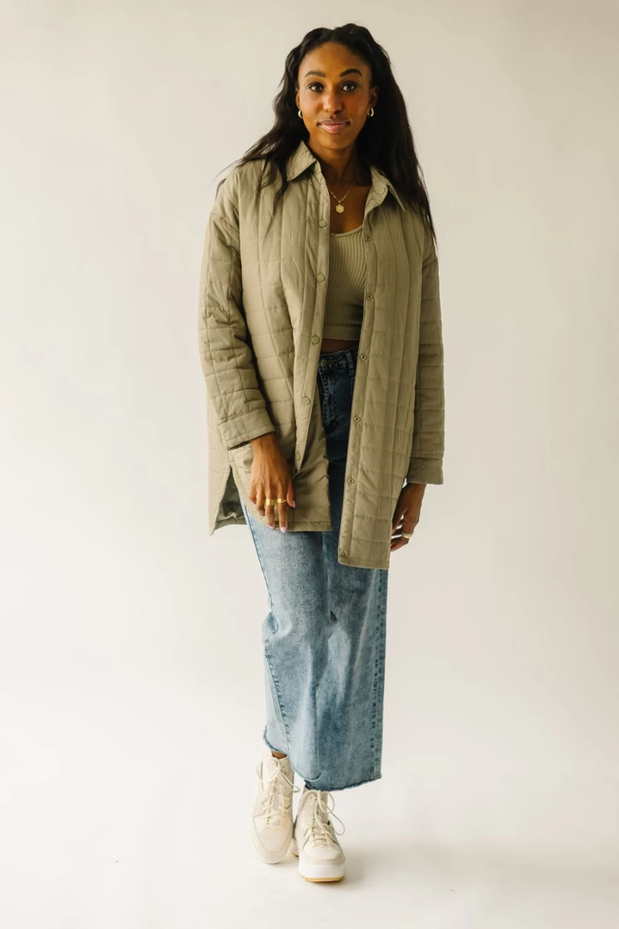 Piper & Scoot Women's Olive Reversible Pollock Jacket | Lightweight & Stylish Outerwear