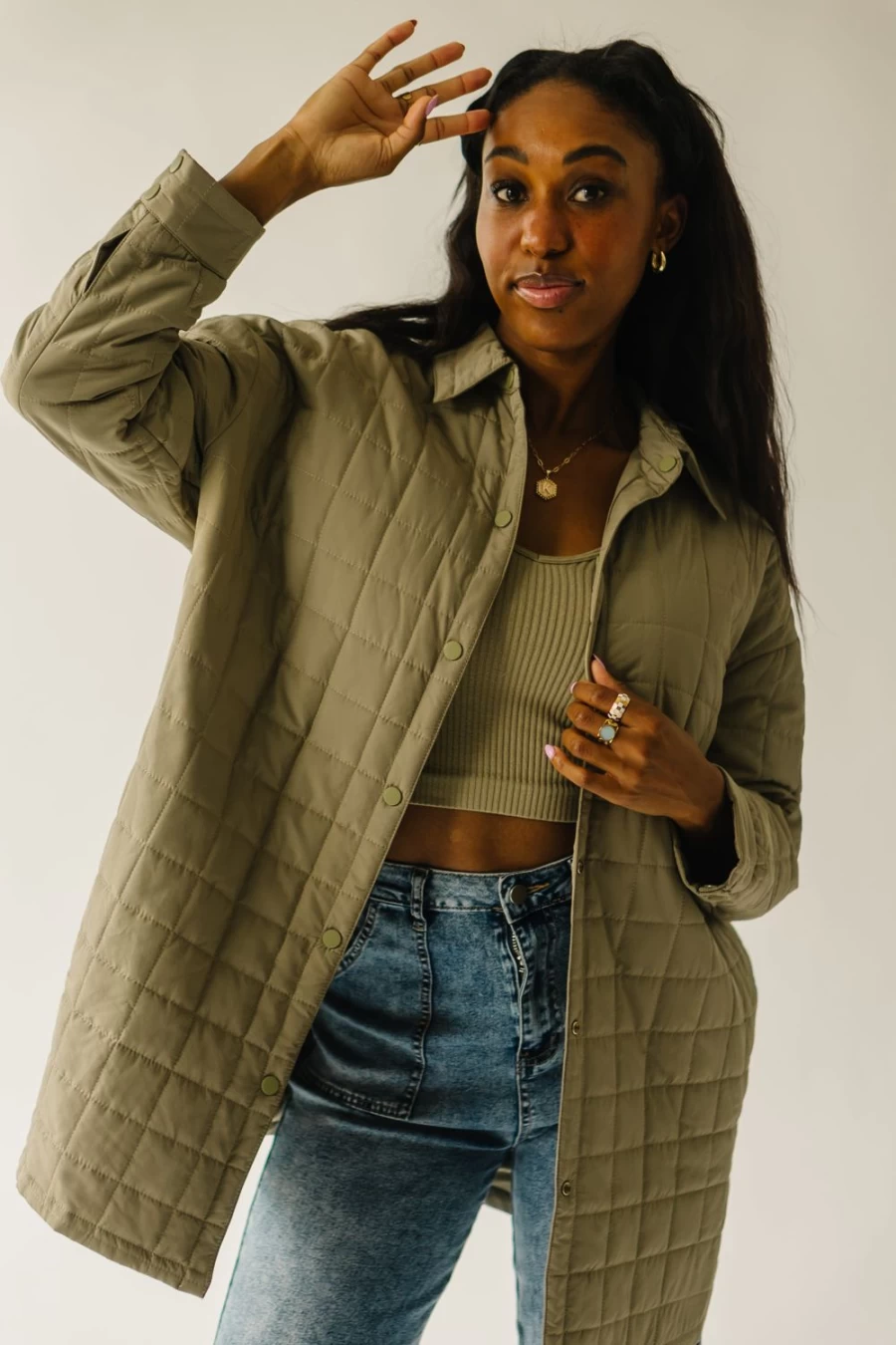 Piper & Scoot Women's Olive Reversible Pollock Jacket | Lightweight & Stylish Outerwear