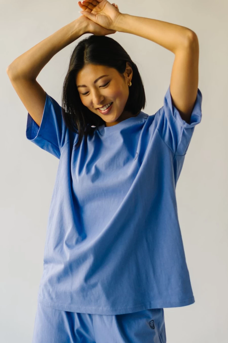 Piper & Scoot Women's Periwinkle Orlando Oversized Smile Blouse - Flowy & Comfortable Top