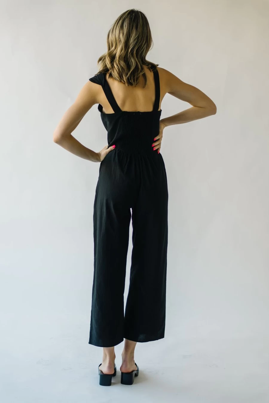 Piper & Scoot Women's Tompkins Square Black Jumpsuit – Stylish Neck Design