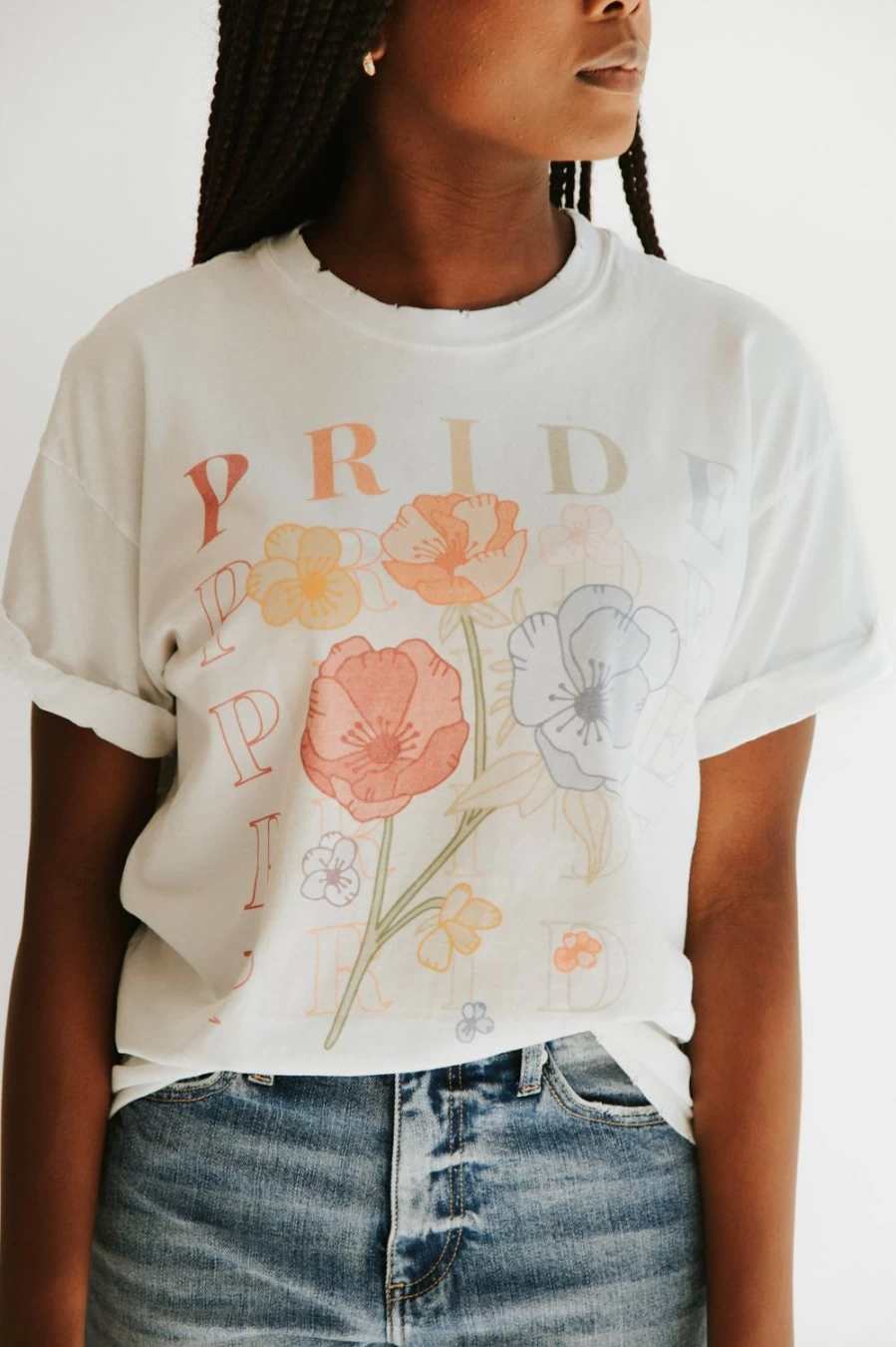 "Piper & Scoot Women's Pride Graphic Tee - White T-Shirt with Bold Design"