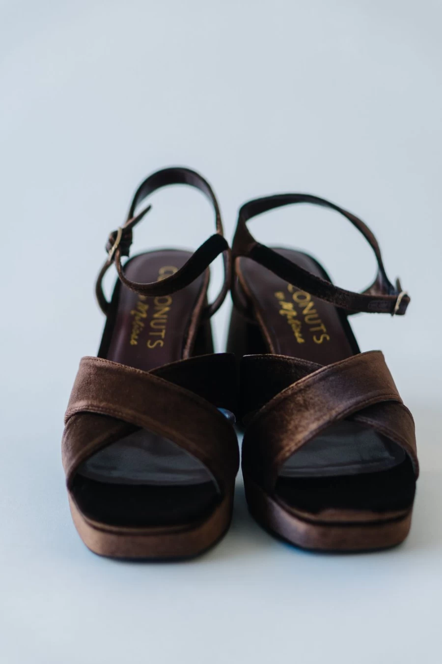 Piper & Scoot Women's Robin Velvet Heels in Chocolate - Luxurious High Heels for Women