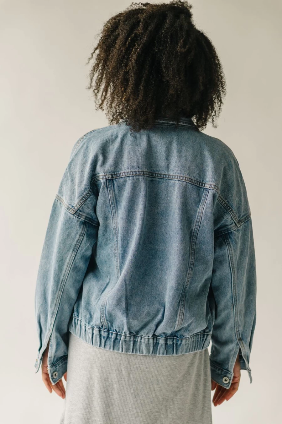 Piper & Scoot Women's Denim Blue Tessler Washed Jacket