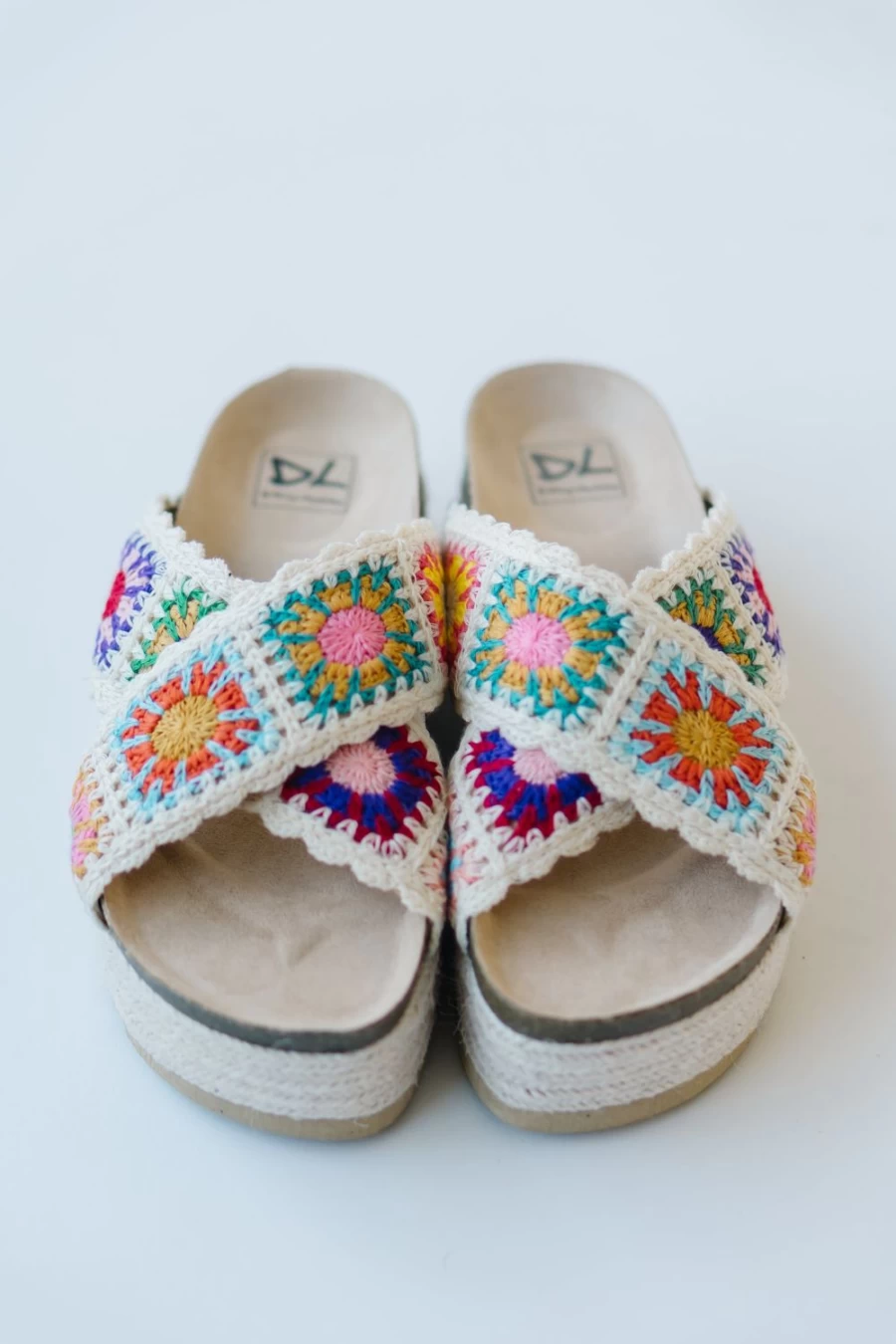 Piper & Scoot Women's Natural Crochet Plays Sandal - Fast 1 Week Shipping