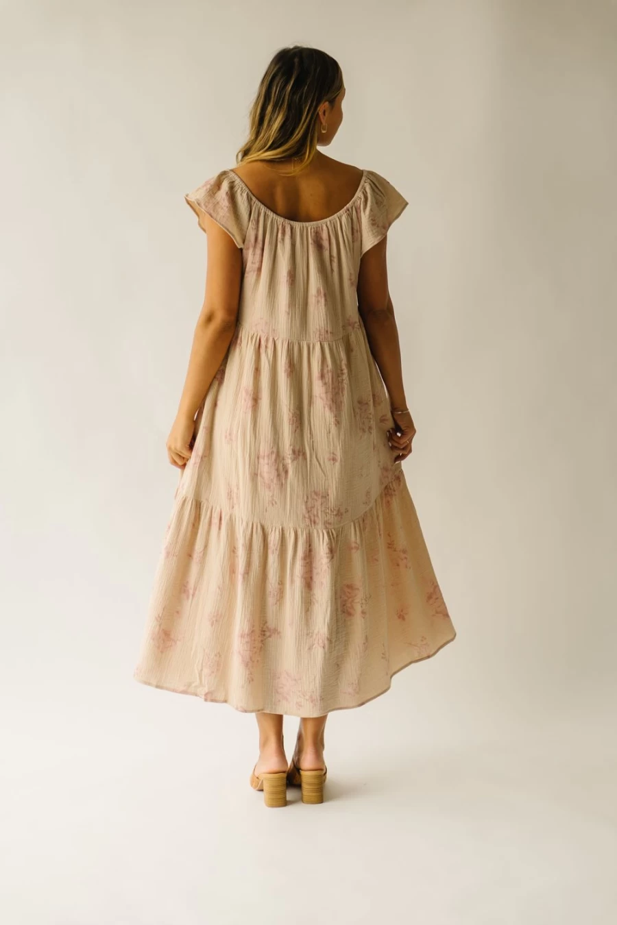 Piper & Scoot Women's Ferriday Mauve Button-Down Midi Dress