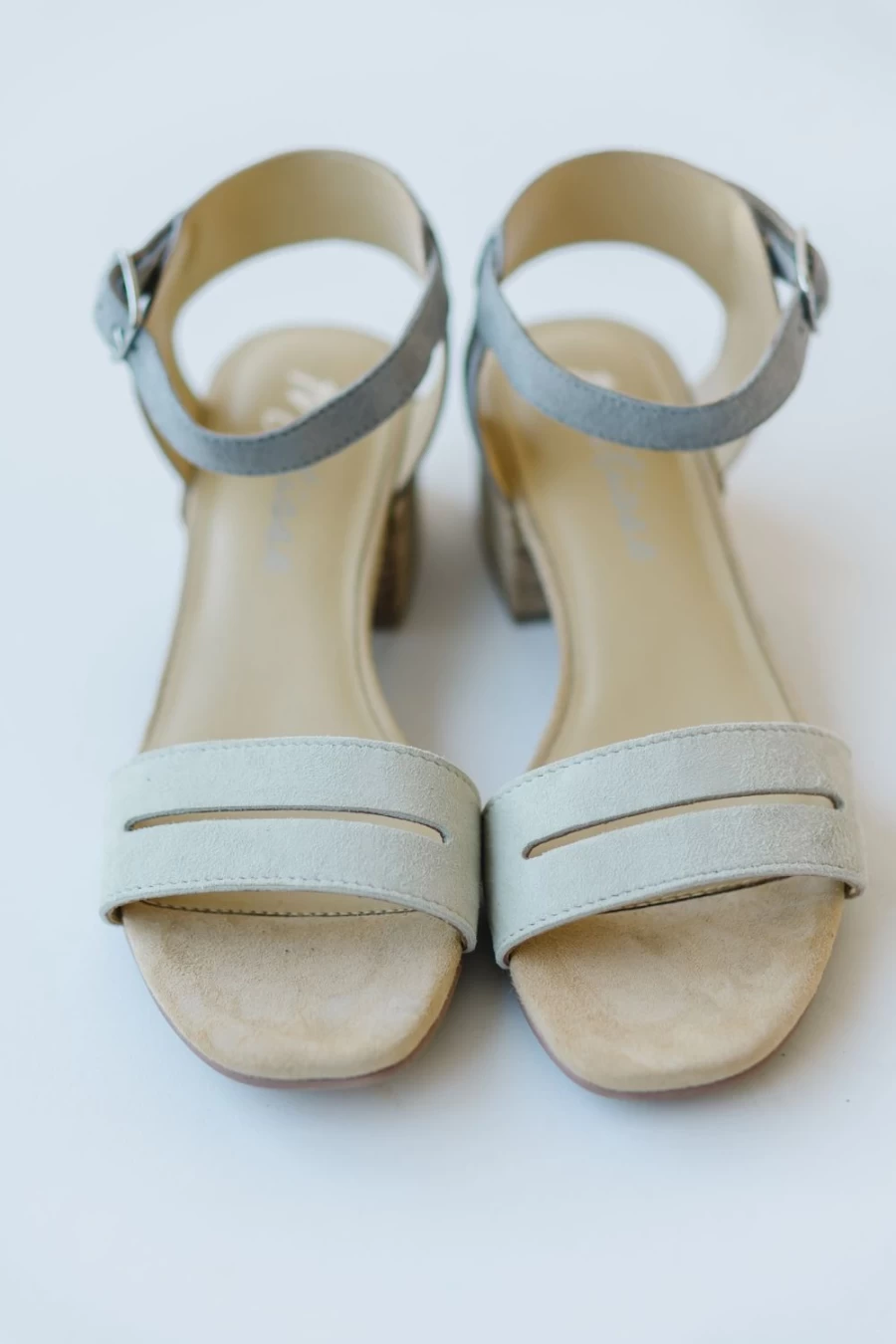 Piper & Scoot Women's Matisse Allie Heel in Smoke & Ivory - Elegant Block Heel Sandals