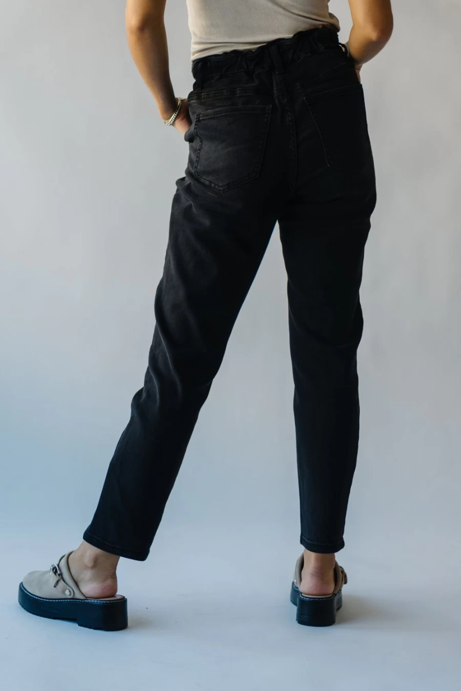 Piper & Scoot Women's The Filley Black Mom Jeans