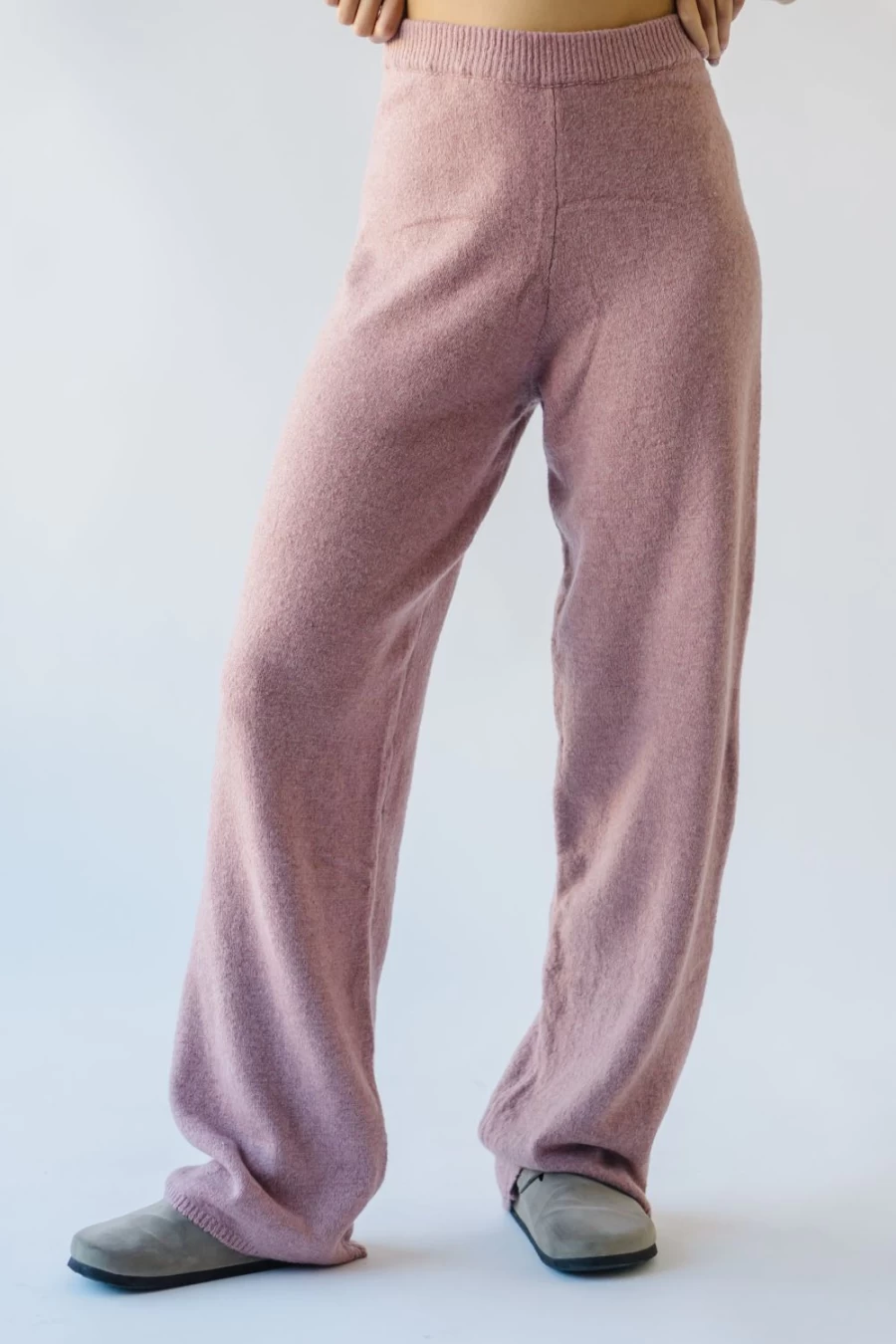 Piper & Scoot Women's Dusty Pink Knit Sweater Pant - Richins Style Cozy Comfort