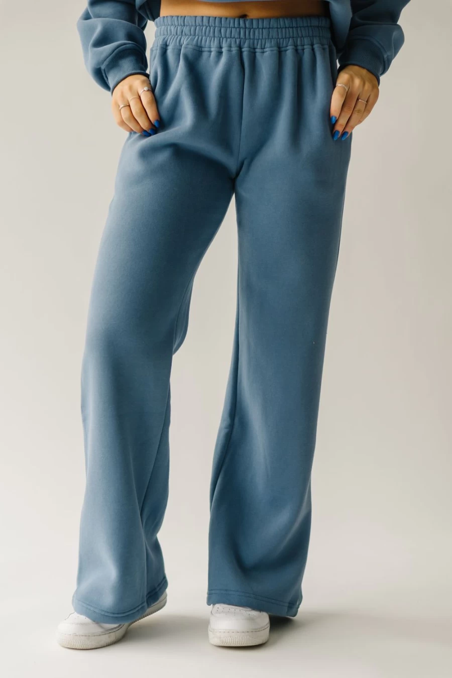 "Piper & Scoot Women's Vintage Blue Relaxed Sweatpants | Brower Style Comfort"