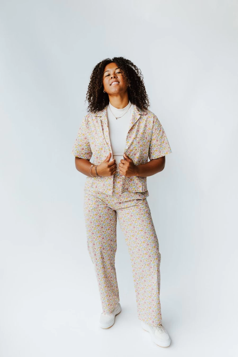 Piper & Scoot Women's Mulder Straight Leg Rose Trousers | Classic Fit Pants