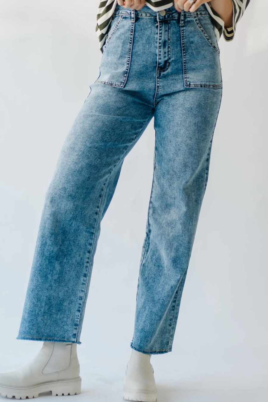 Piper & Scoot Women's Moberg Medium Wash Wide Leg Jeans