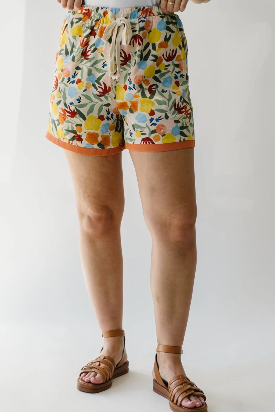 Piper & Scoot Women's Floral Multi Reynolds Drawstring Shorts