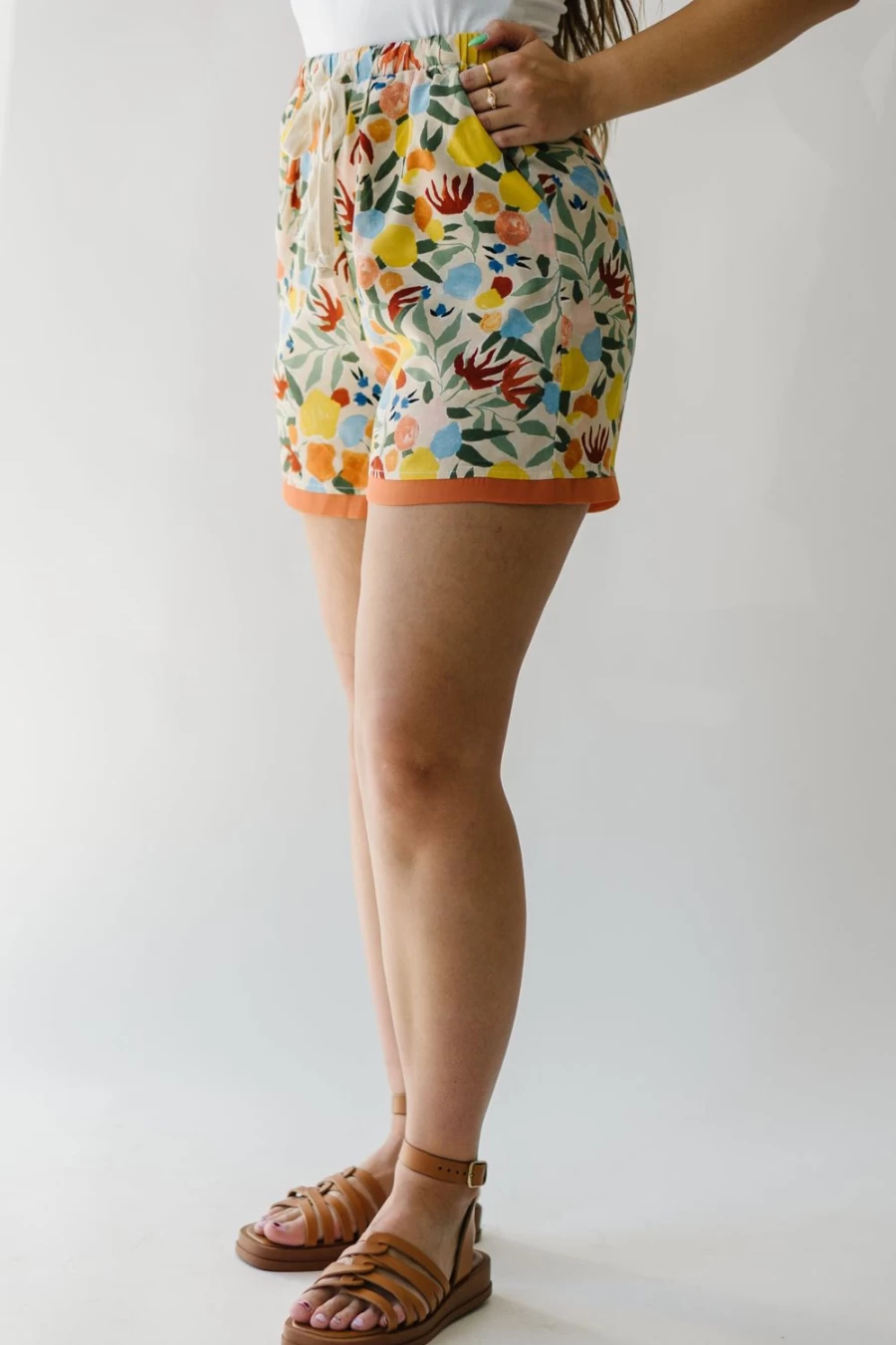 Piper & Scoot Women's Floral Multi Reynolds Drawstring Shorts