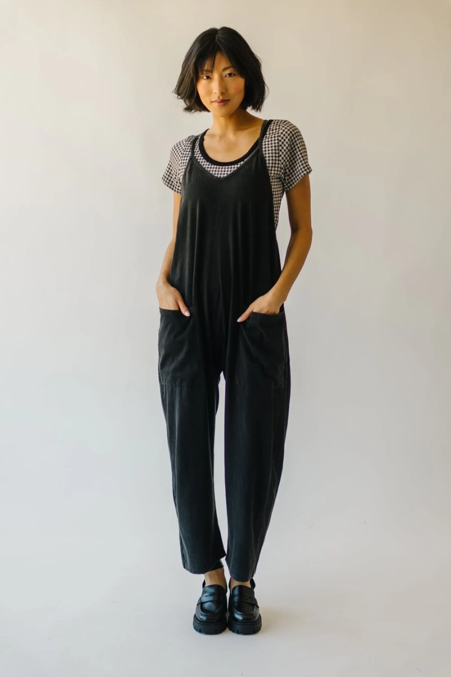Piper & Scoot Women's Black Rodman Pocket Detail Jumpsuit