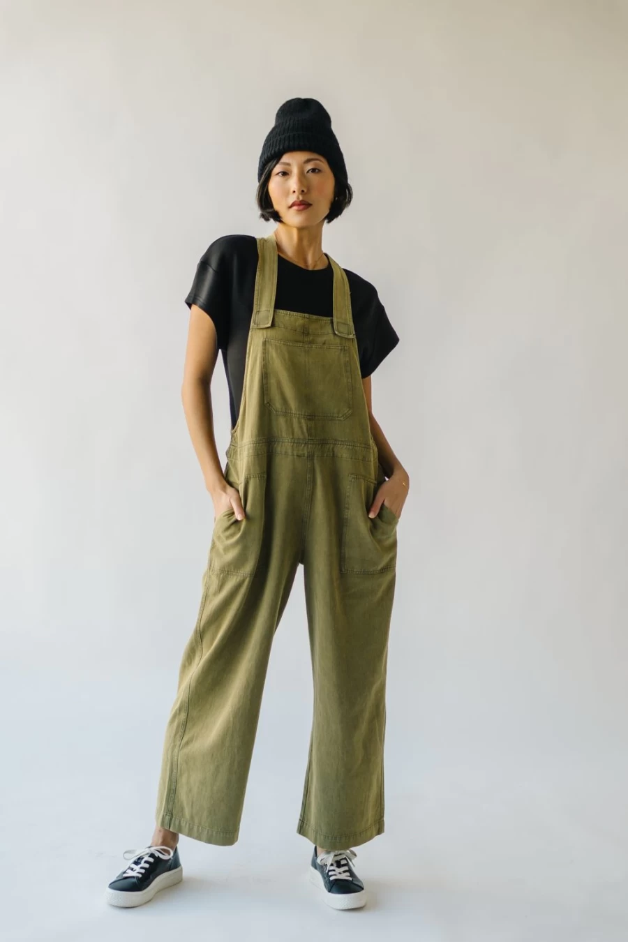 Piper & Scoot Women's Fortuna Olive Wide Leg Jumpsuit - Comfortable Stylish Outfit