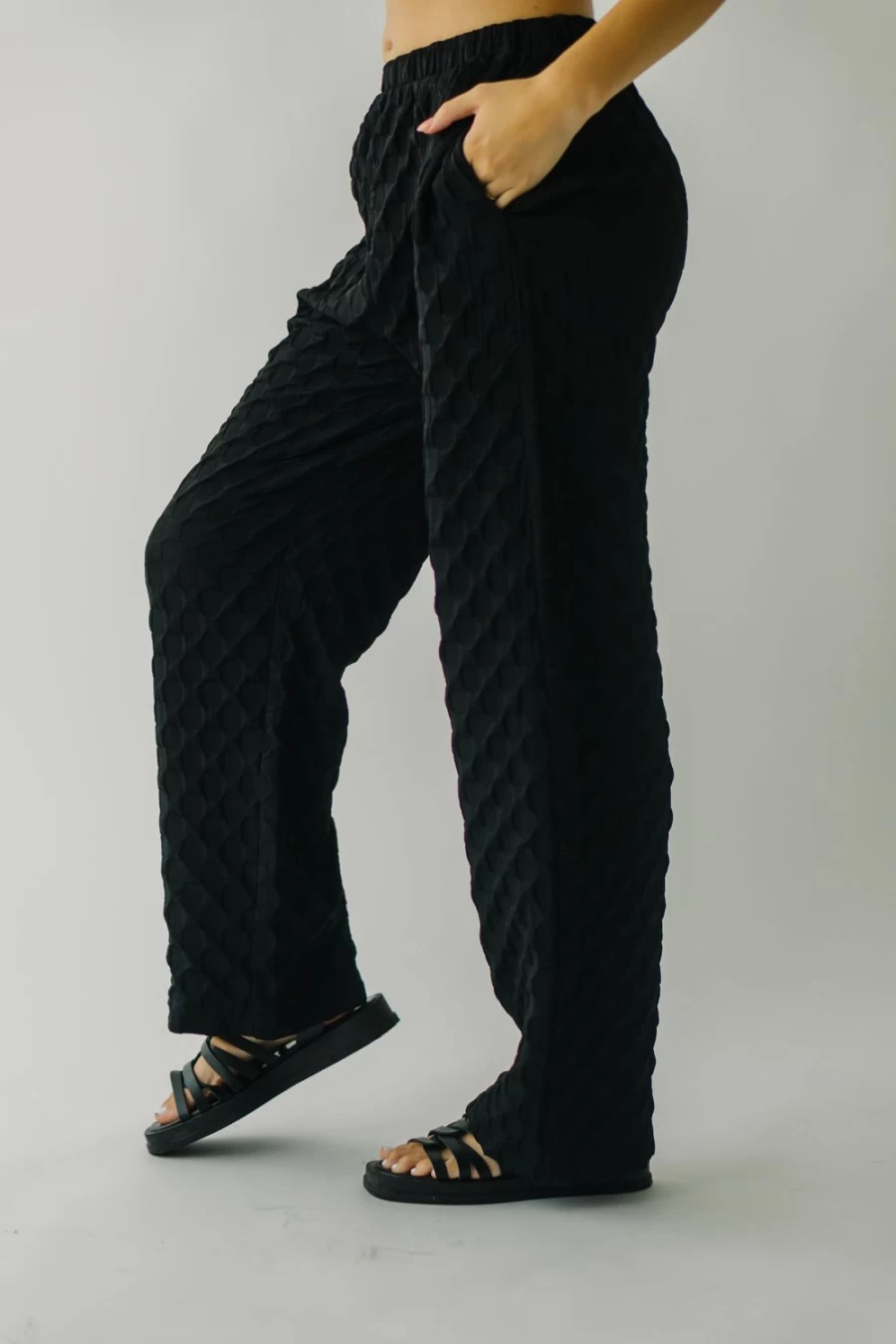 Piper & Scoot Women's Bayfield Textured Black Pants